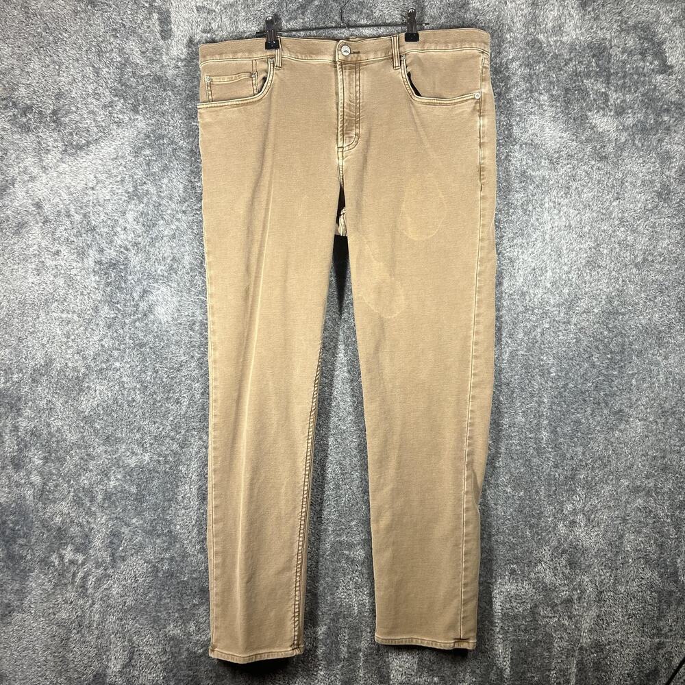 Faherty Pants Mens 38x30 Beige Slim Straight Stretch Chino Pants Stains